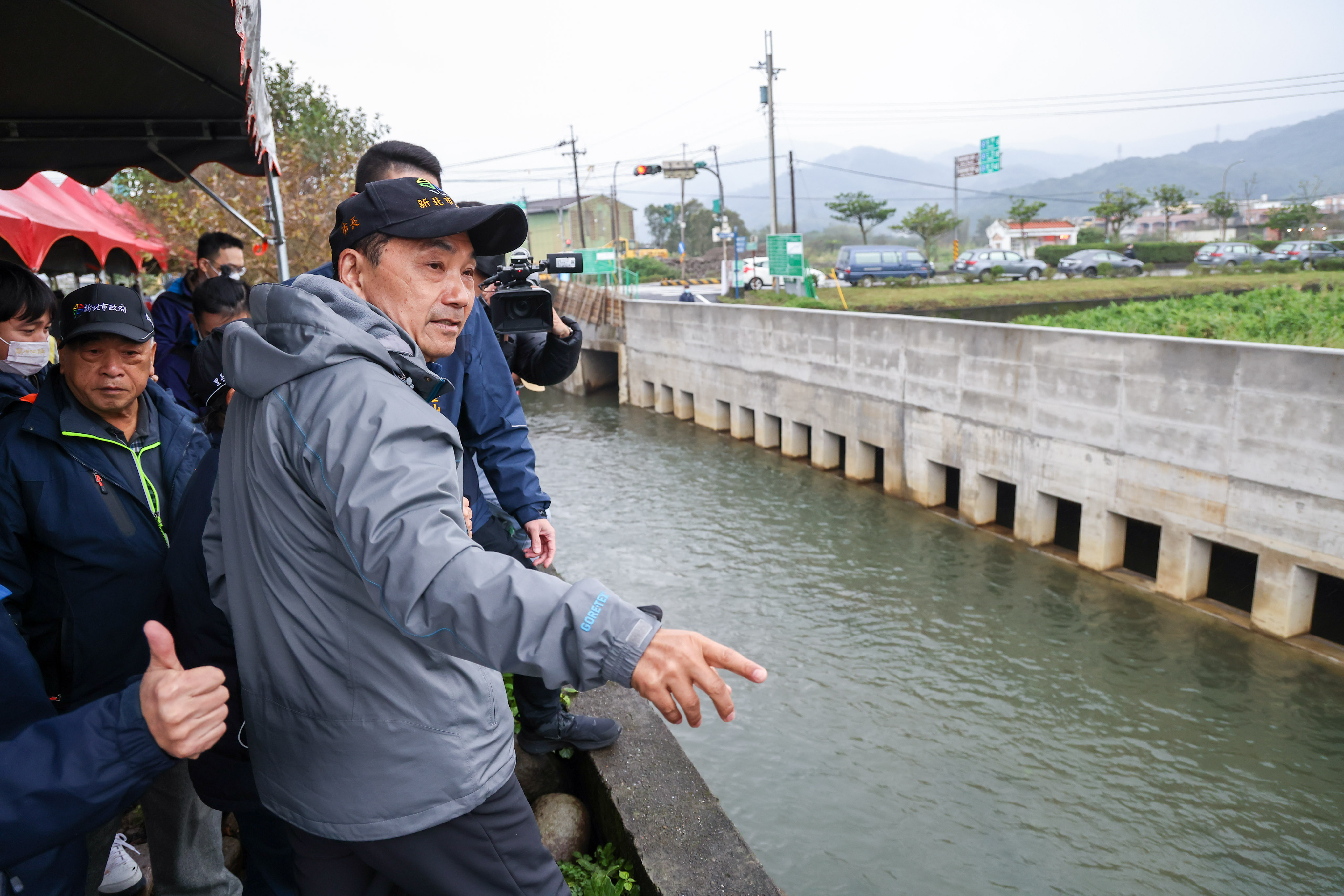 侯友宜市長視察「金山清水溪排水改善工程」