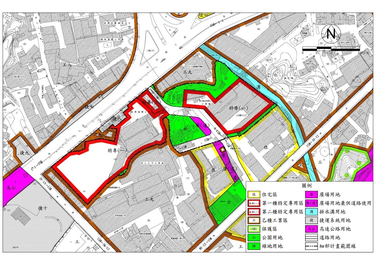 「擬定土城都市計畫(大安段589地號等44筆土地)細部計畫」案示意圖