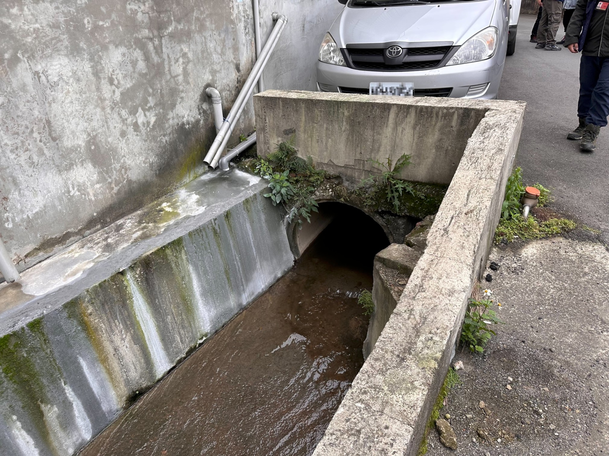 4.現場確認業者已停止排放，水色恢復正常