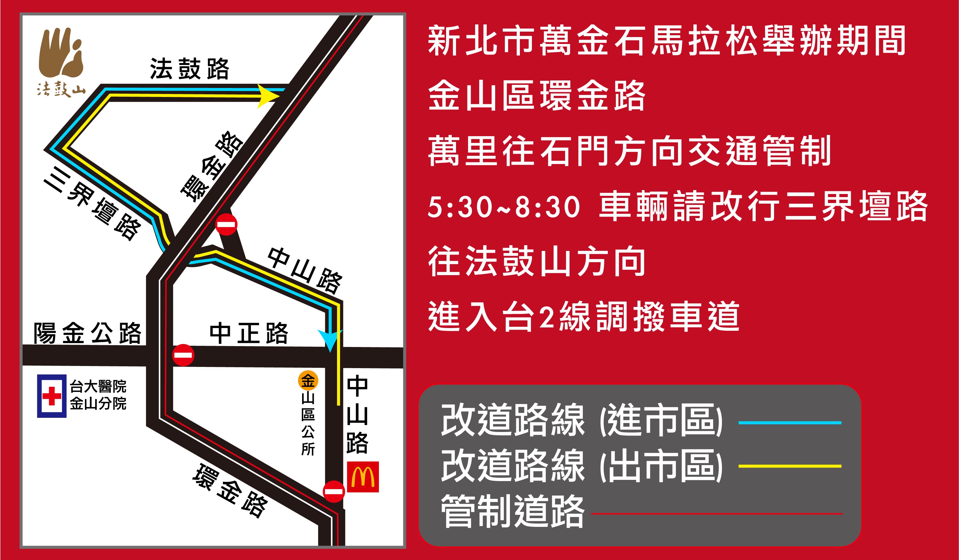 金山區改道路線