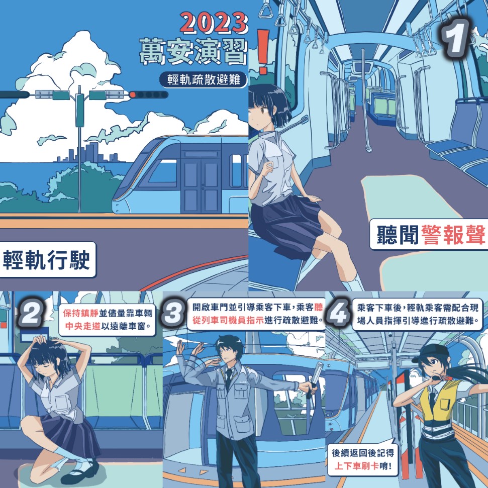 輕軌萬安演習連環圖
