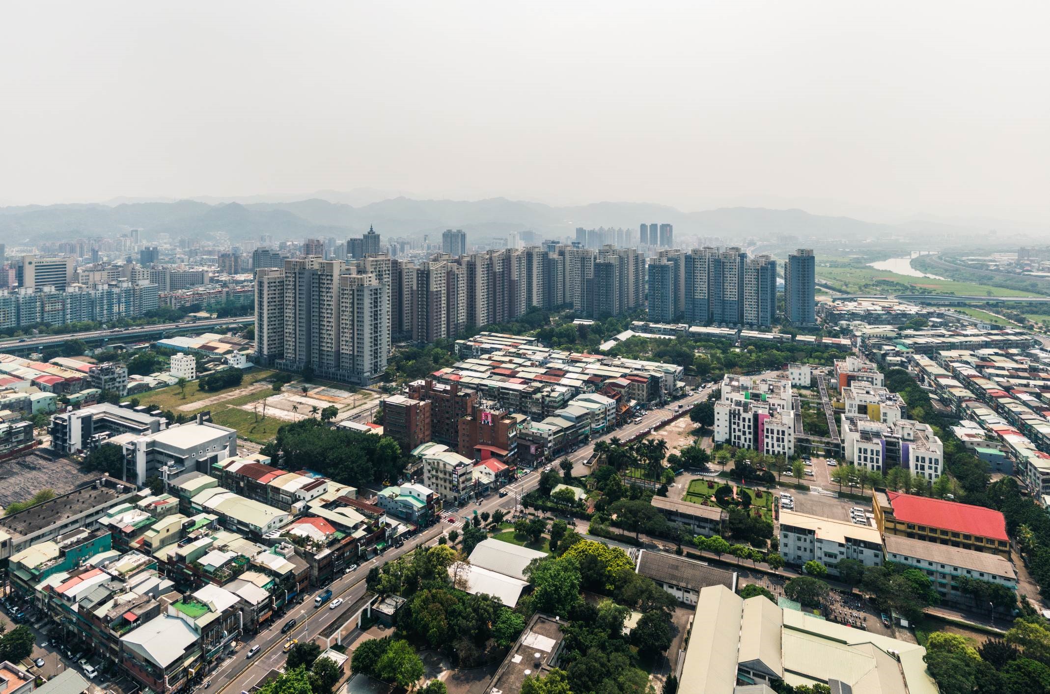 板橋浮洲現況空拍圖。