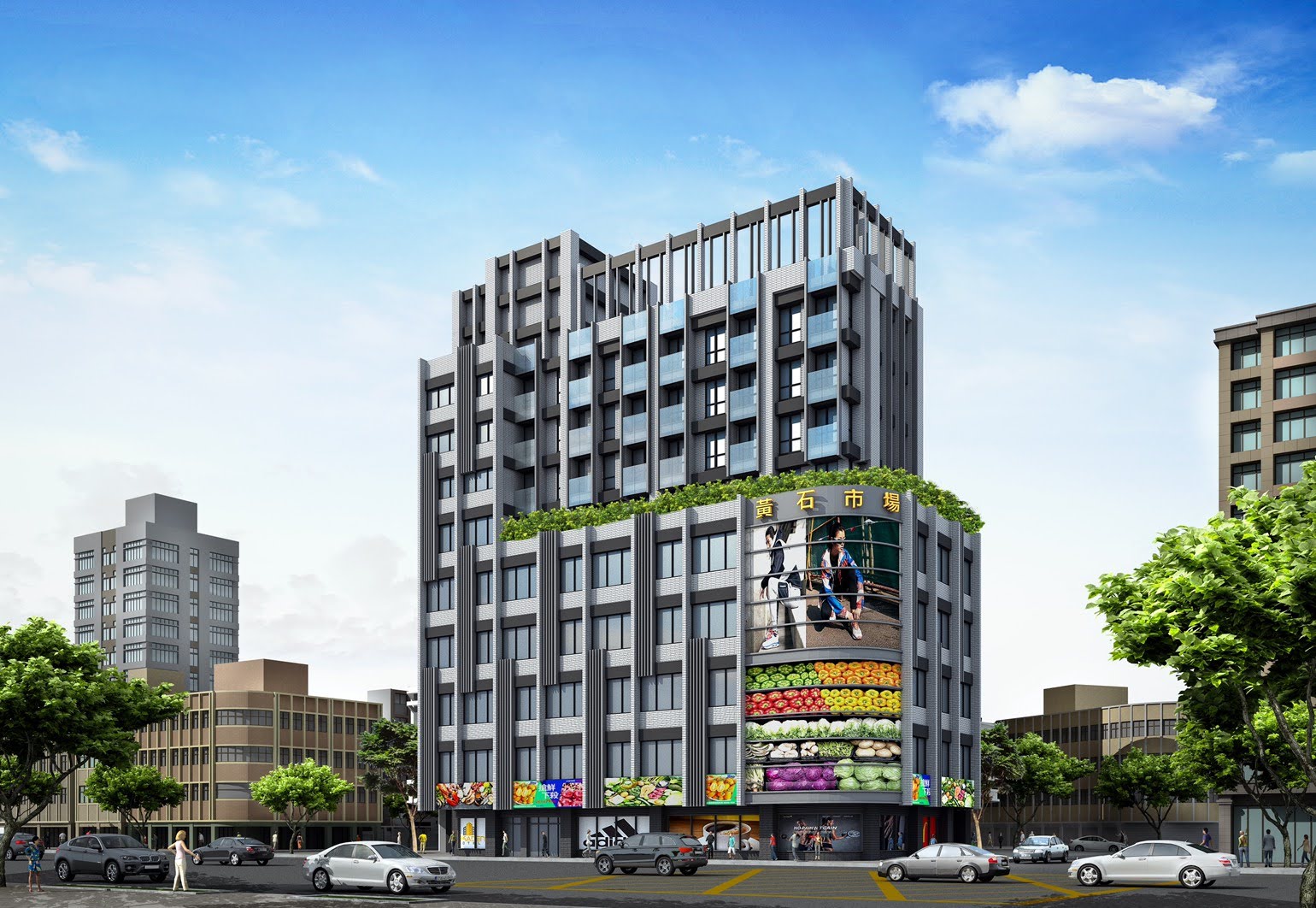圖說：板橋黃石市場規劃興建地下3層、地上9層之多目標複合大樓，預計於113年底盛大開幕。
