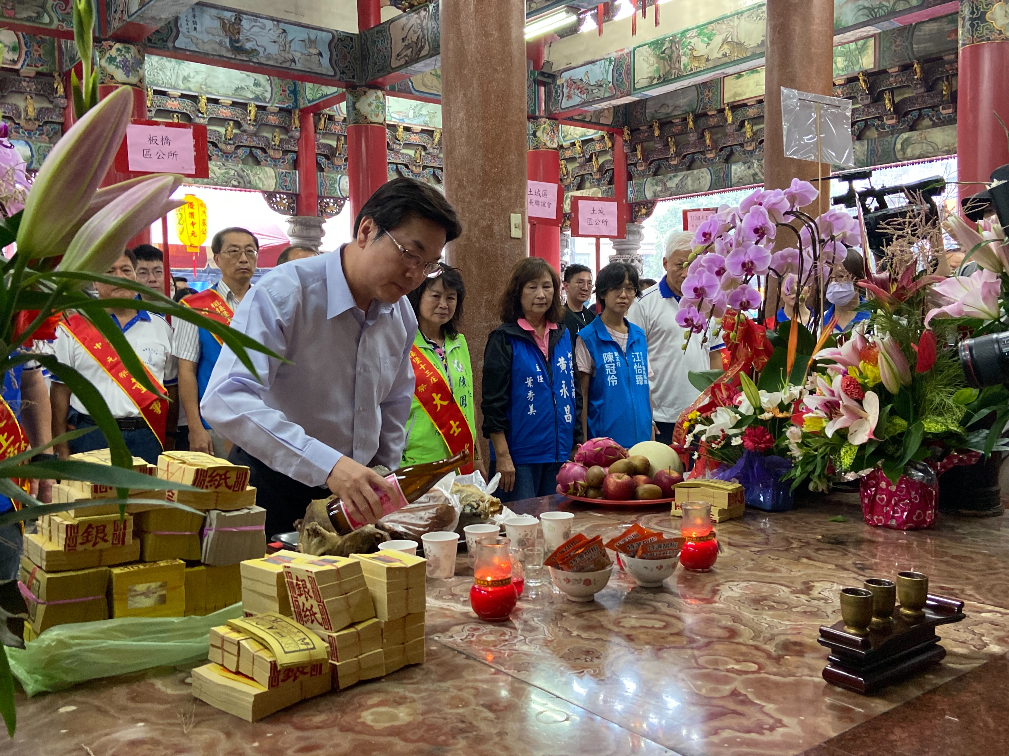 新北市副市長劉和然感念大墓公祖對新北市的護佑，也讓信眾可以體驗到傳承