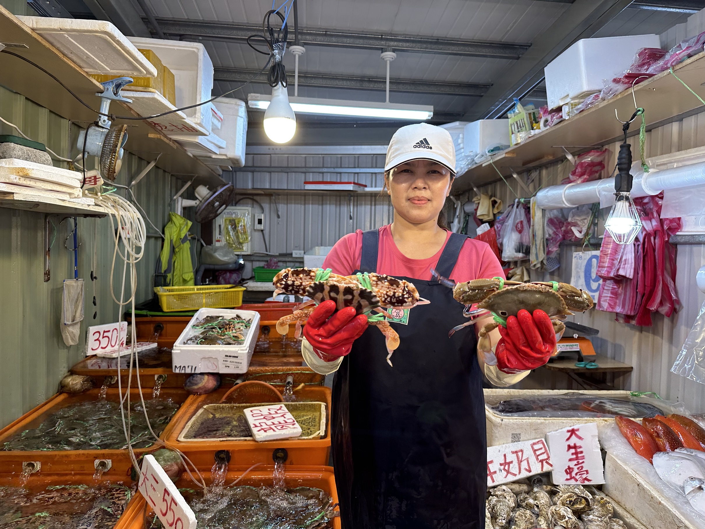 圖5-龜吼漁夫市集漁產品多元，任您選購