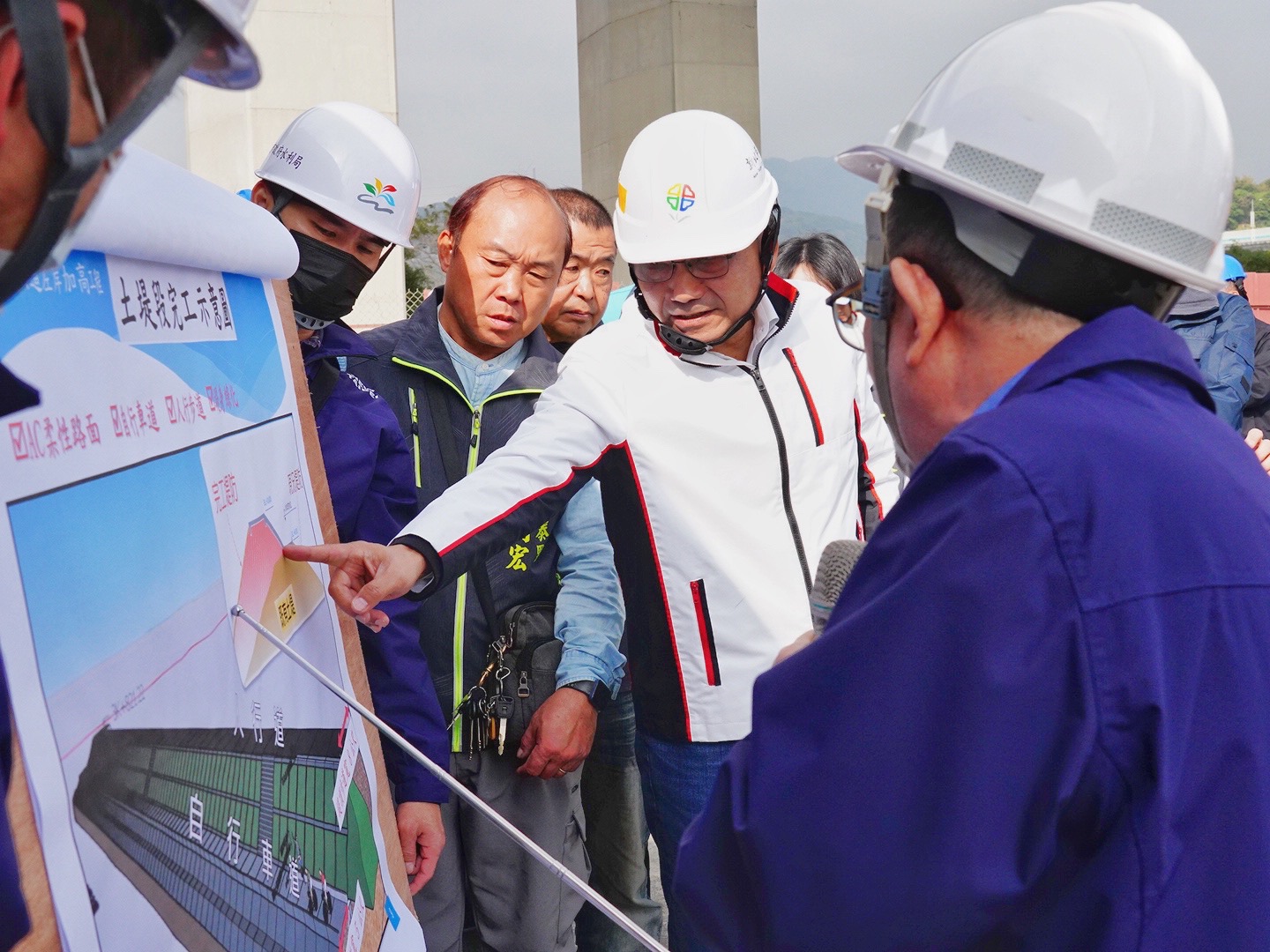 侯友宜表示，工程完工後可大幅降低五股地區溢淹之風險，確保當地居民生命財產安全