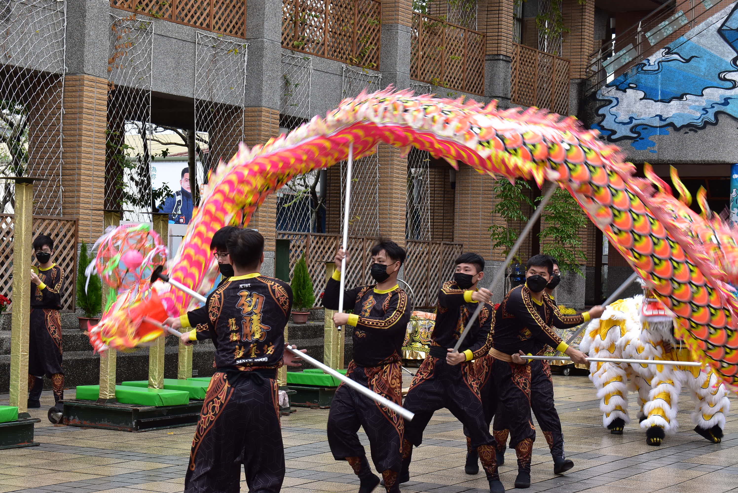 新春舞龍舞獅熱鬧開園