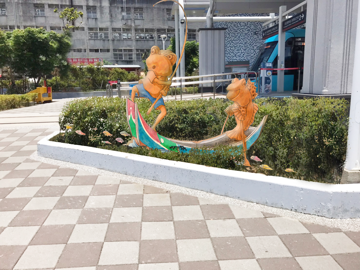 漁人碼頭站公共藝術模擬圖-潮之歌