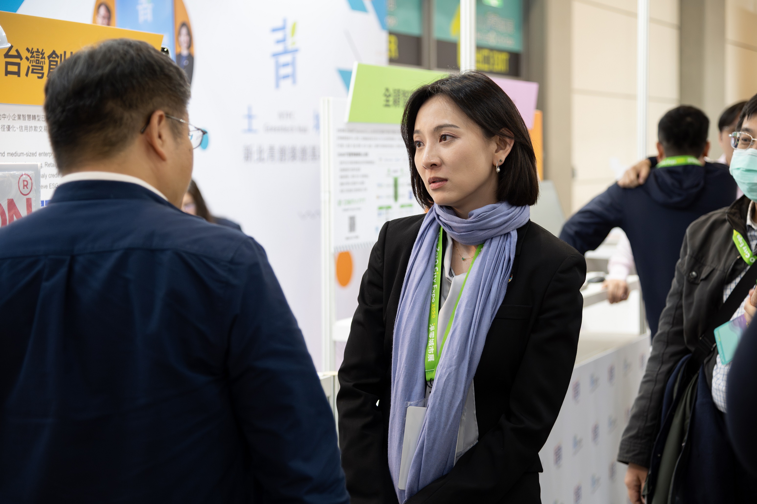新北市青年局帶領進駐團隊參與各大重要展會，發掘潛在客戶（圖為 2024 淨零城市展）。