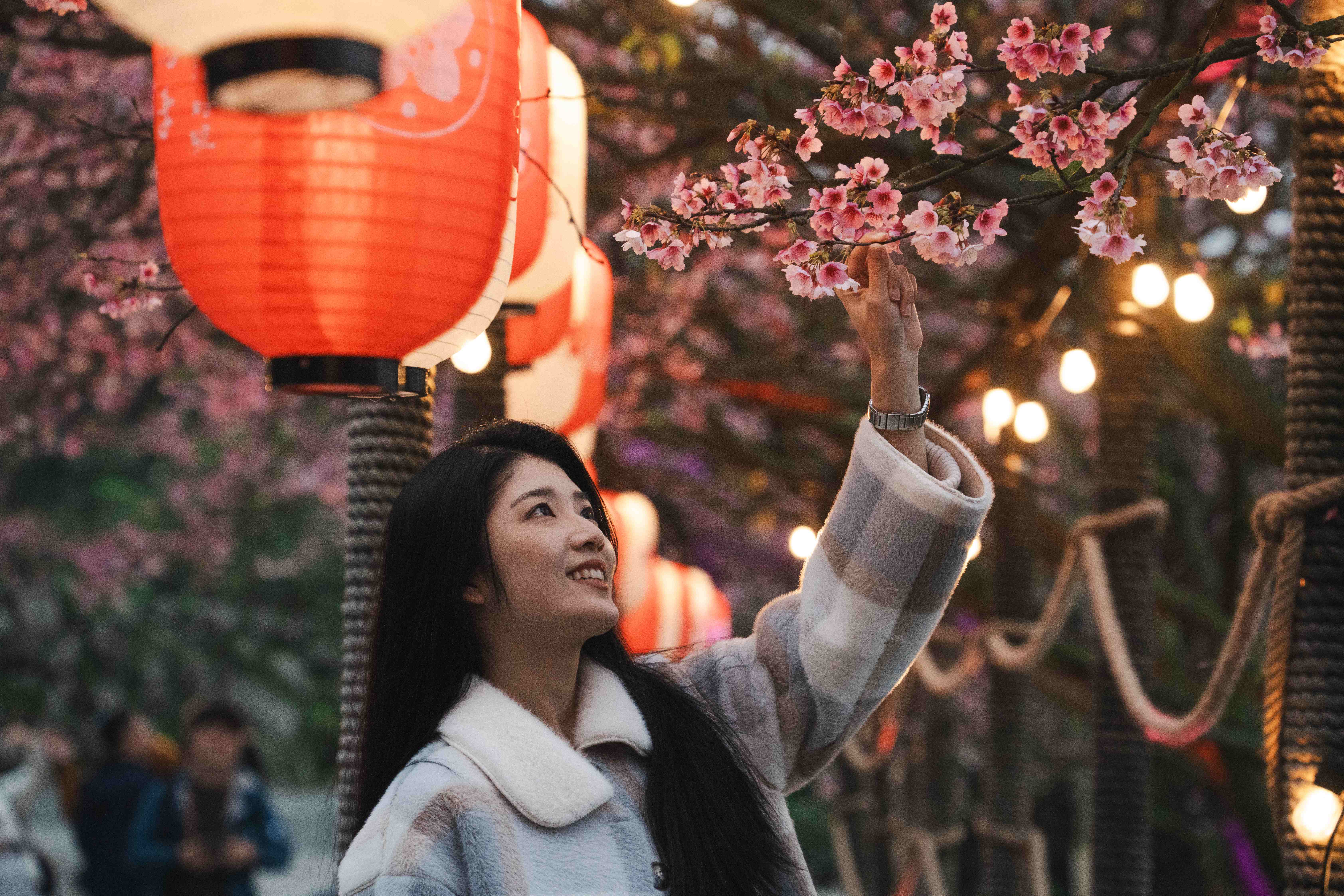 本市櫻花品種豐富且具有全台最多處的賞櫻景點，市府連年於春暖花開、百花齊放的時節，在北台灣最具知名度的賞櫻景點淡水天元宮舉辦賞夜櫻活動