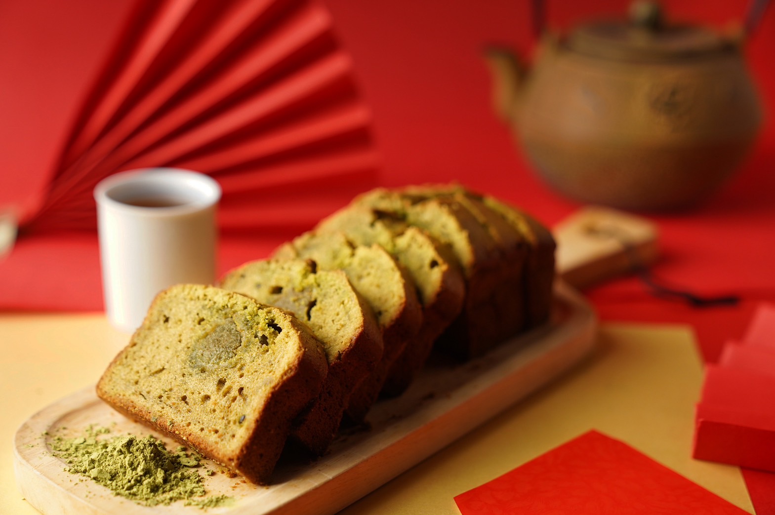  天芳茶行與「甘樂茶事」合作，推出碧螺春磅蛋糕