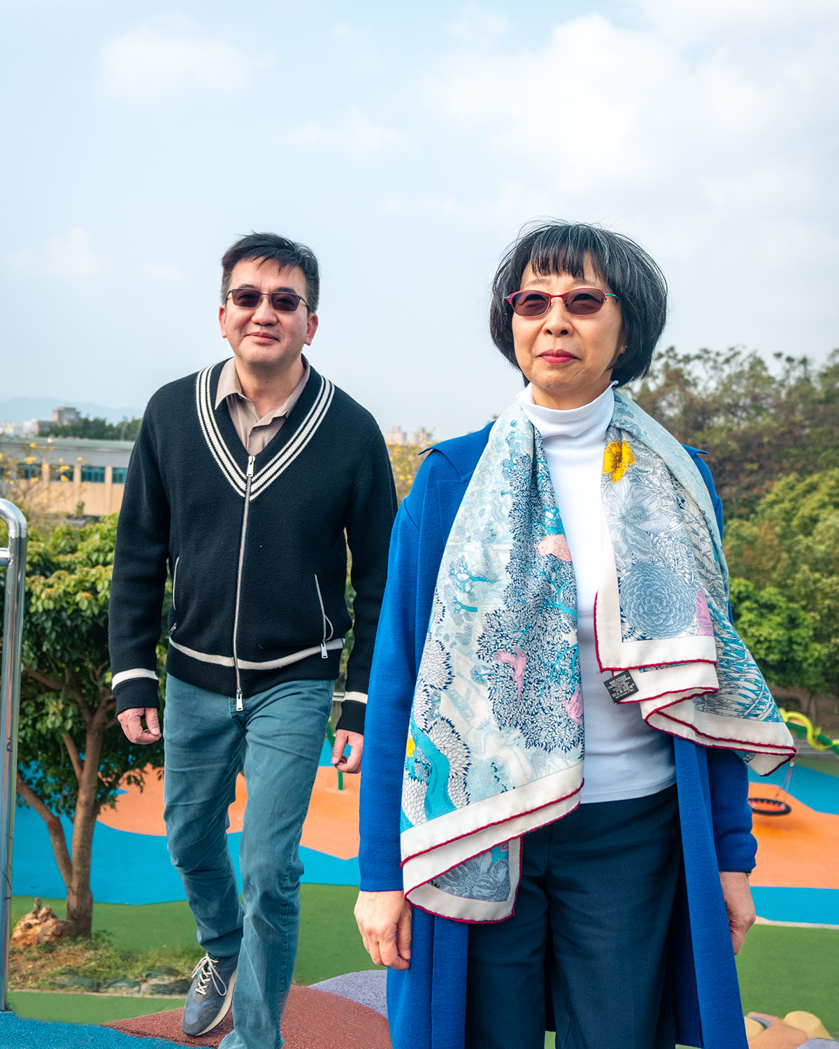 台灣美國商會永續經營資深顧問張韶韵(右)，與杰德影音創辦人暨GagaOOLala 執行長林志杰(左)，長期投身多元性別倡議。