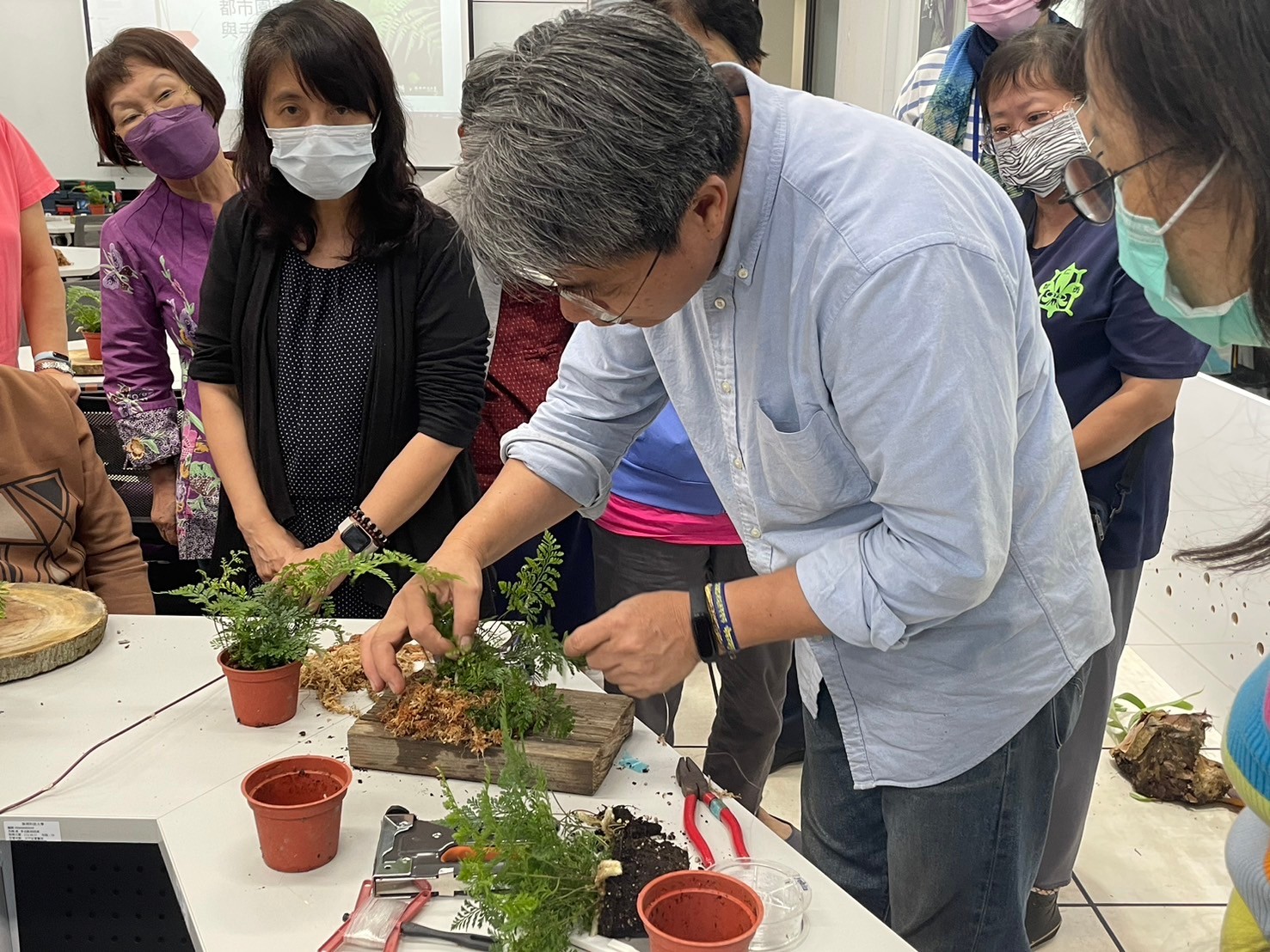 曹明利老師傳授上板步驟
