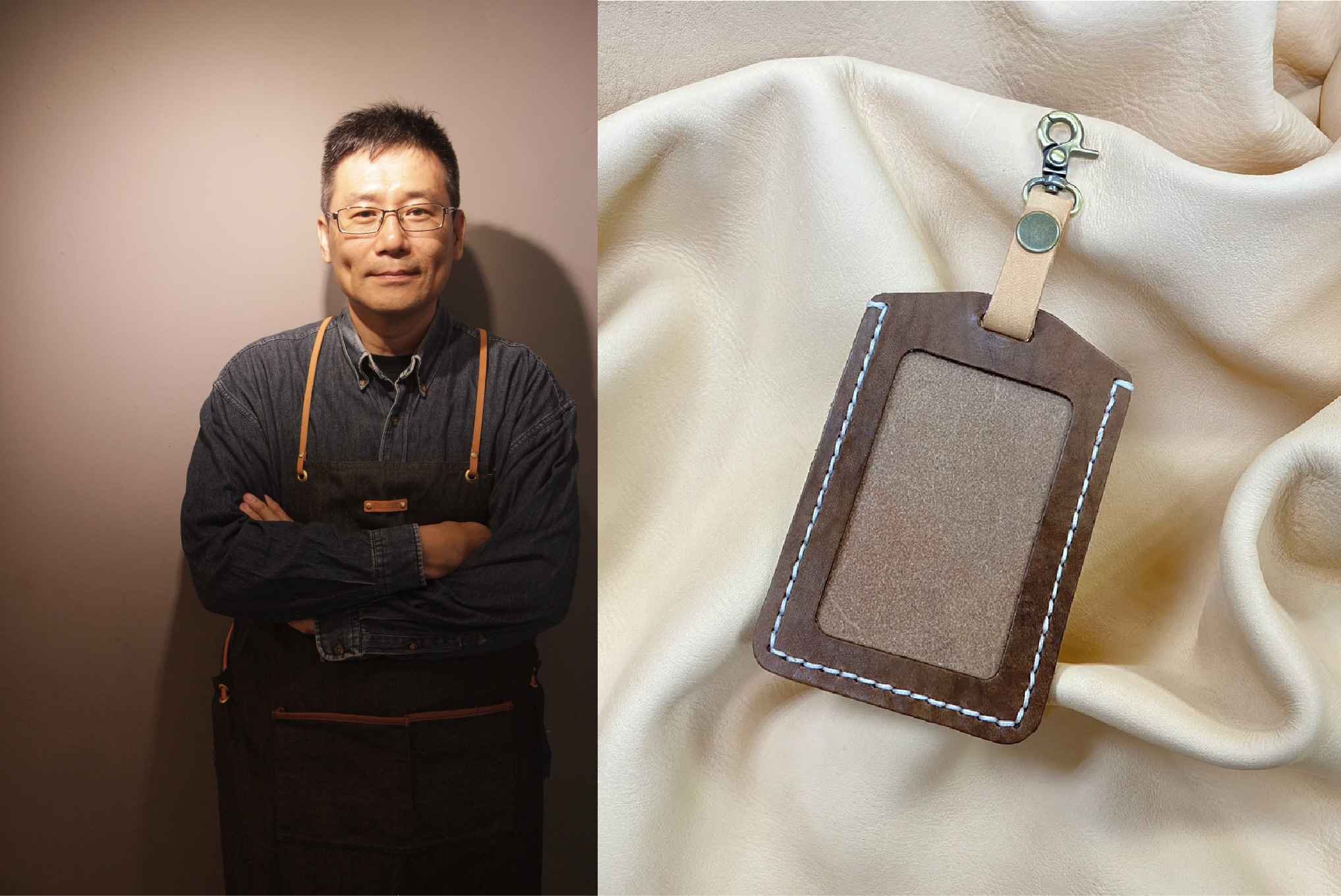 圖6.三十年資歷的葉明福老師於6月23日的「有溫度的職業手縫」課程當中，與青年們分享皮革工藝的溫暖故事與手作技法