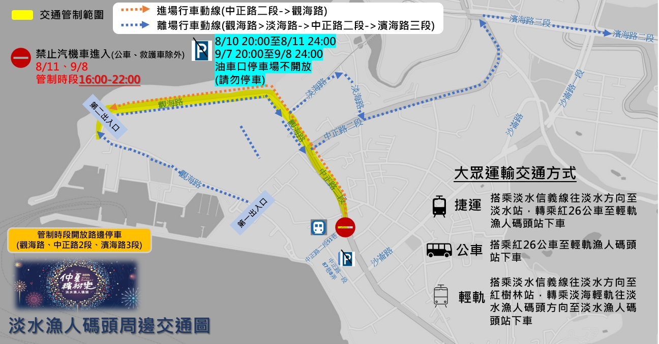 管制期間(1600-2200)週邊交通圖
