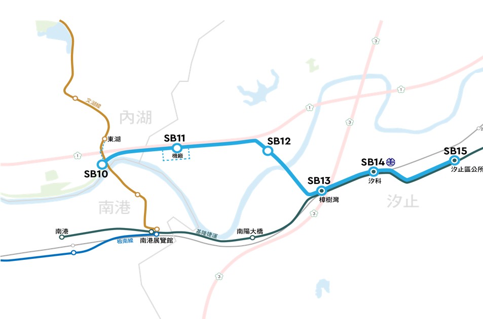 捷運汐東線路線圖