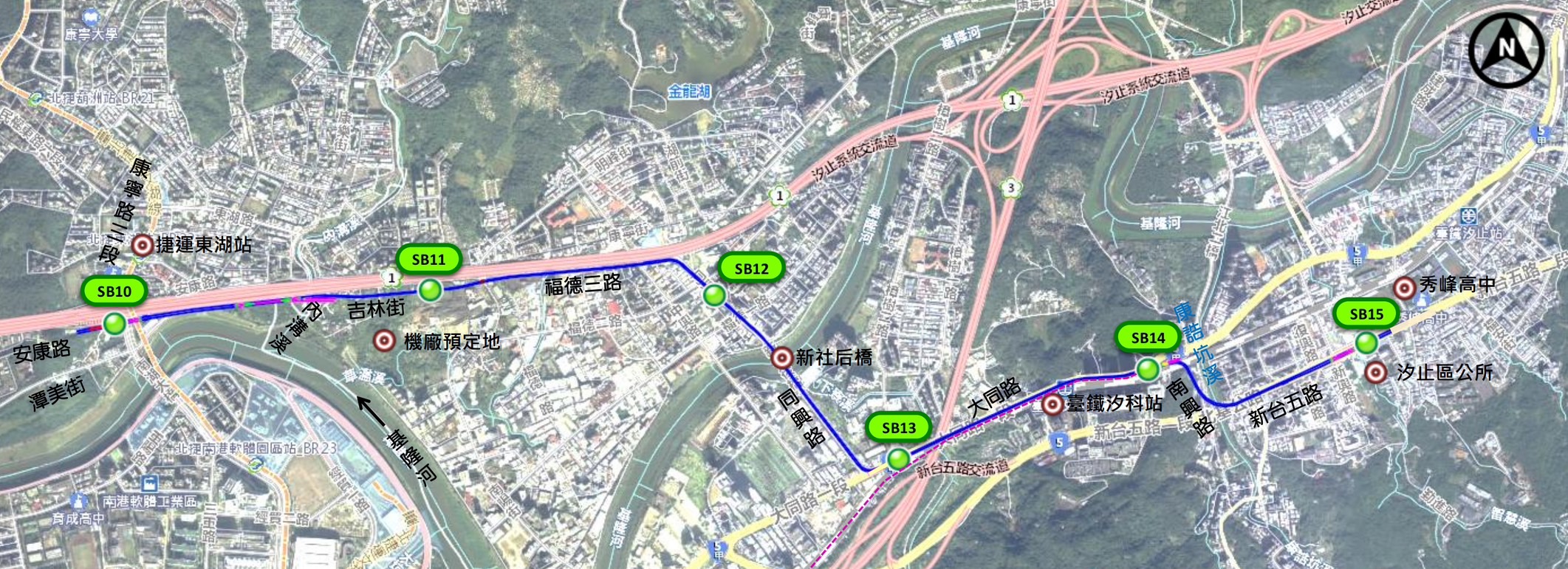 捷運汐東線路線圖