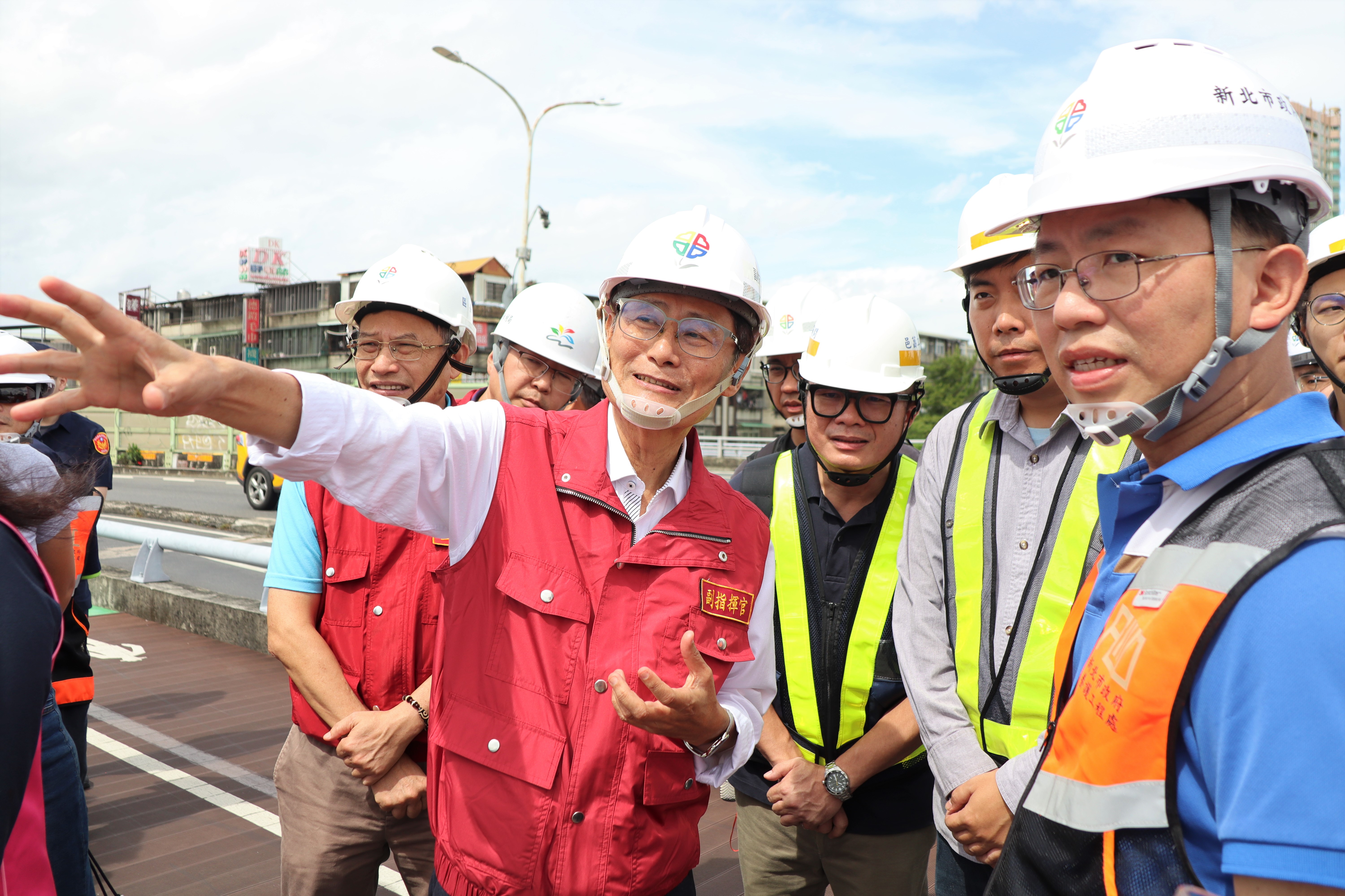 新北新副市長陳純敬視察山陀兒颱風來襲福和橋工程防颱整備