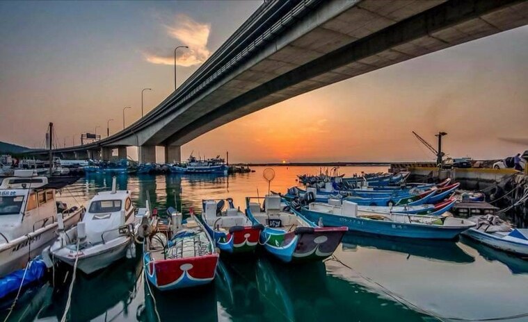 下罟子漁港夕照