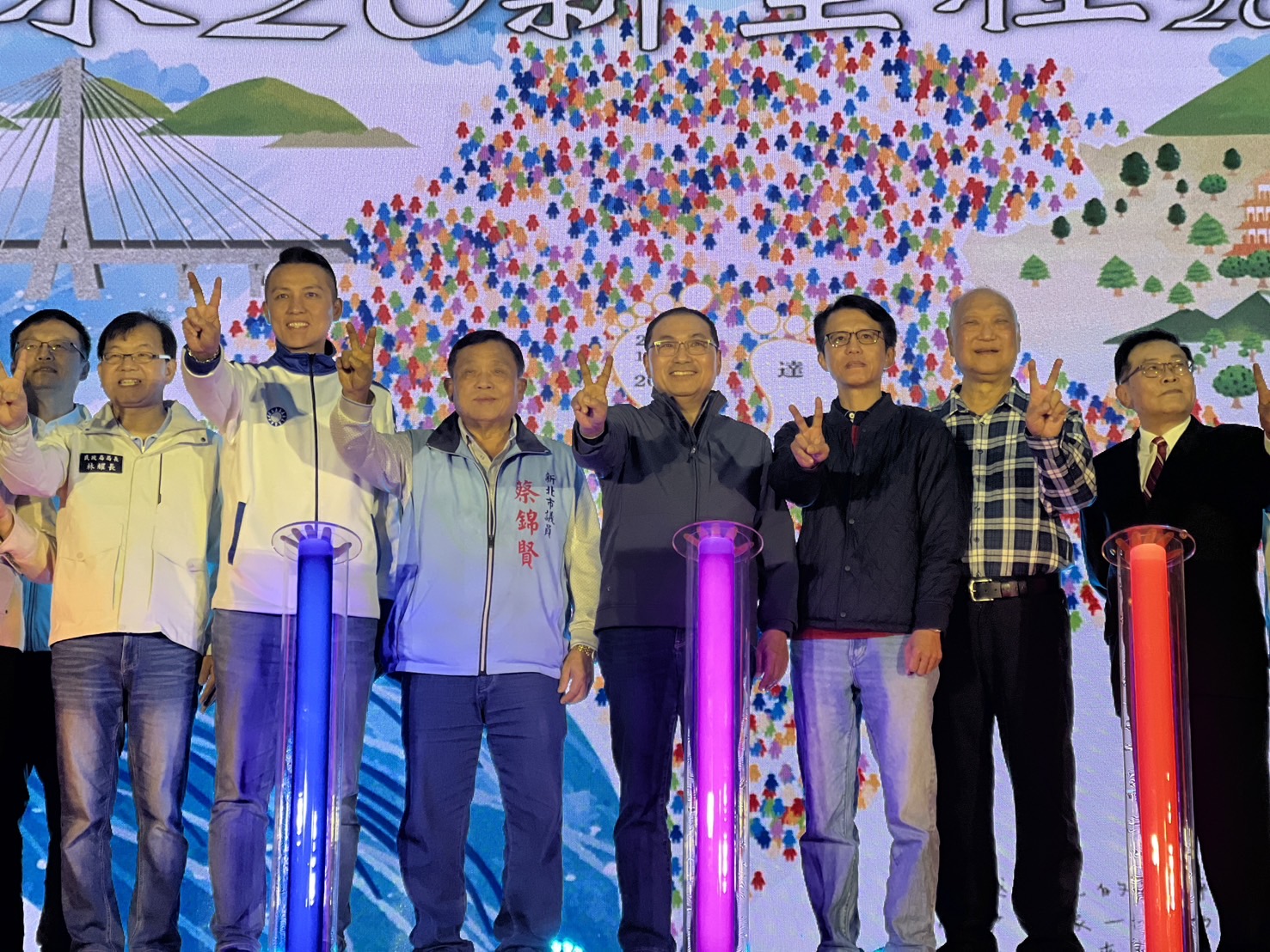 淡水區人口突破20萬人，今(1)日在淡水老街廣場舉行慶祝活動。