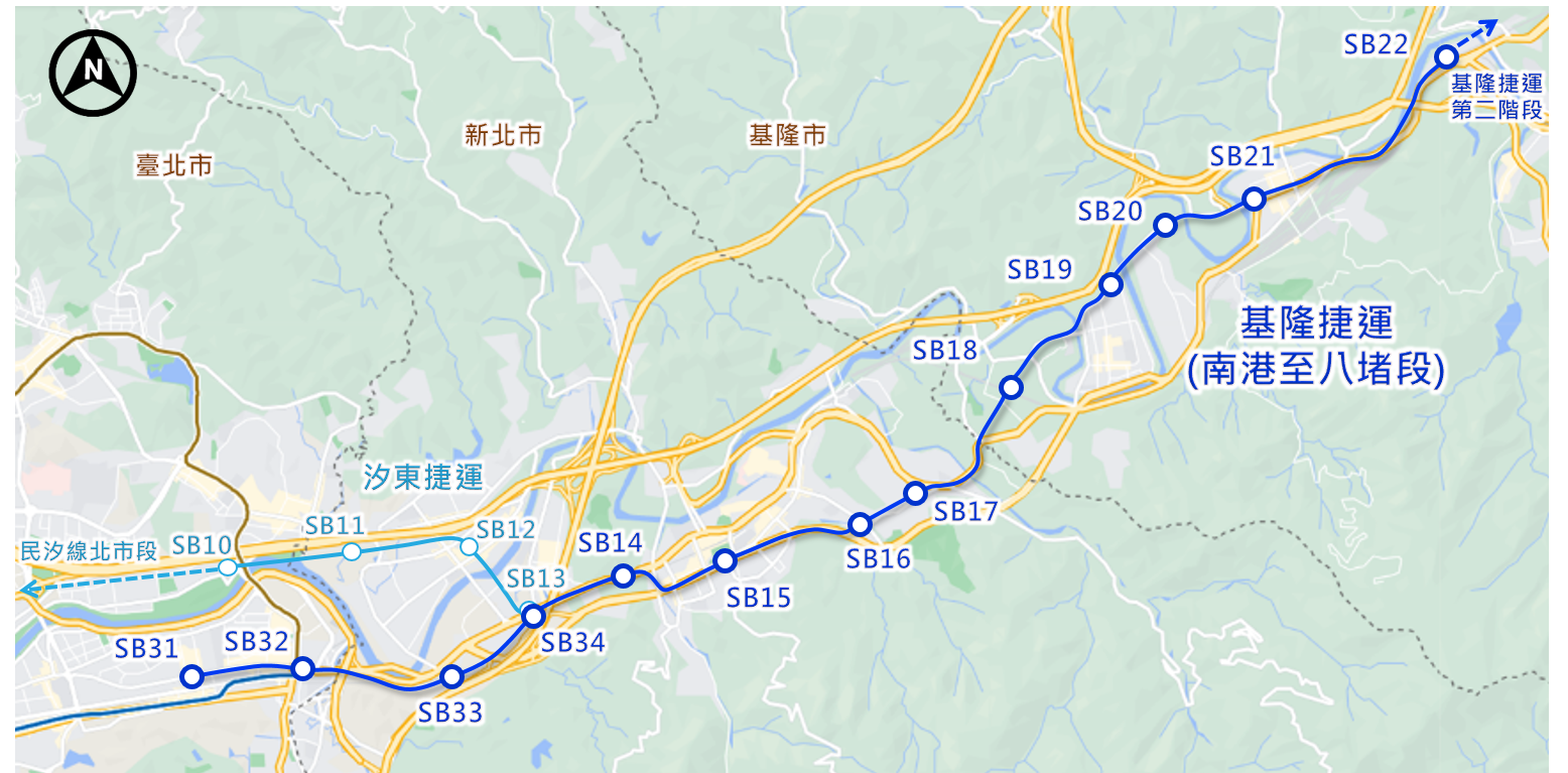 基隆捷運路線圖