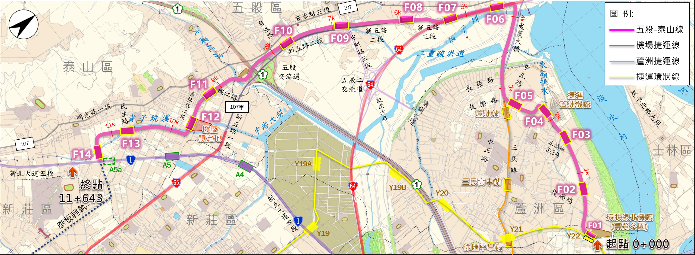 五泰輕軌路線圖