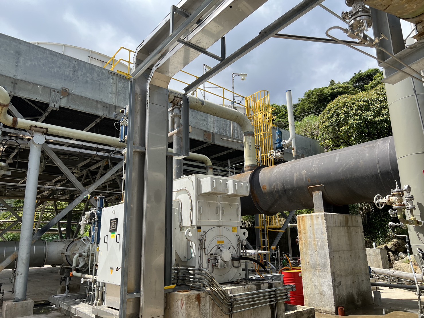 金山區四磺子坪1.2 MW先導型的地熱能發電設備，未來新北市將持續推動地熱發展