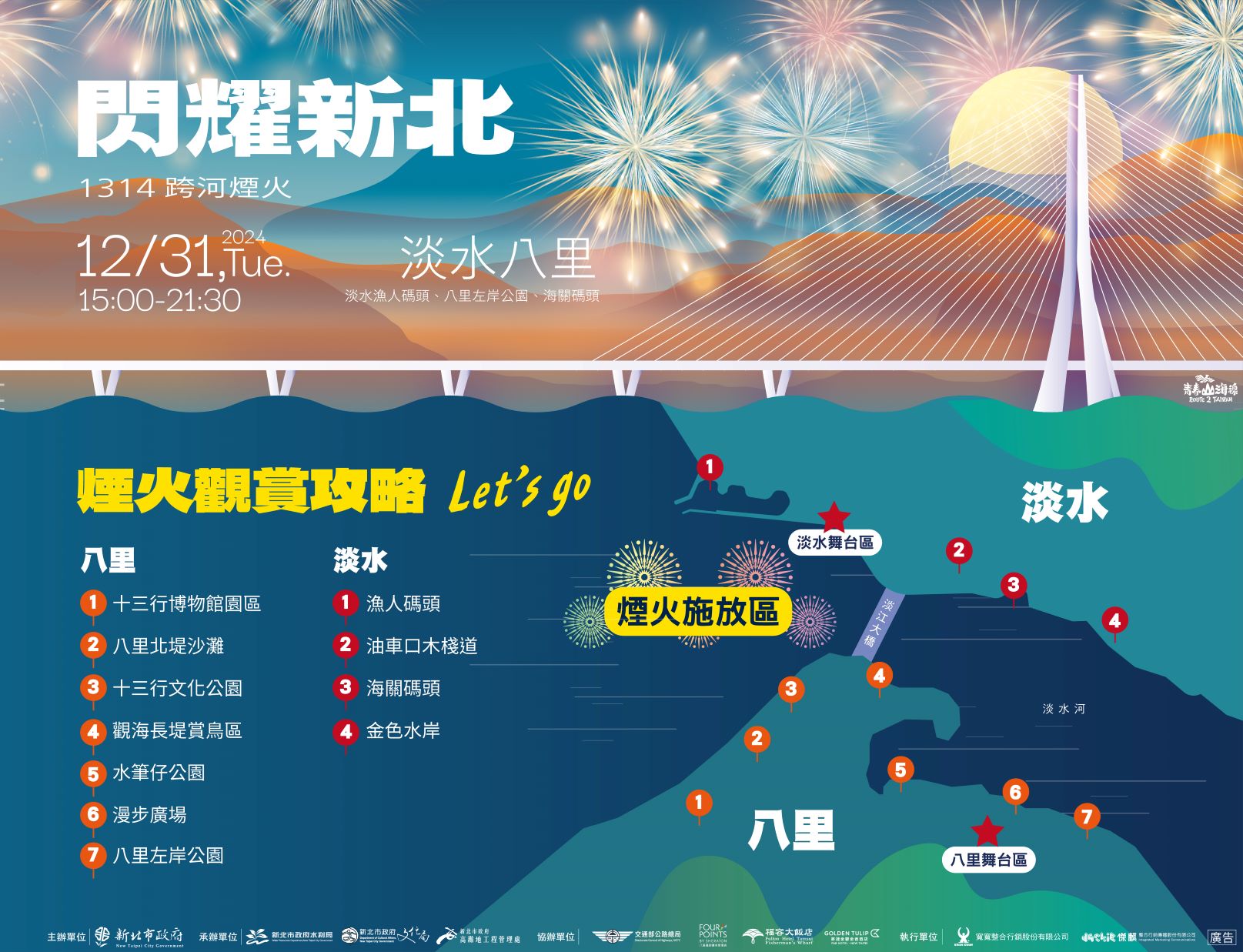 淡水八里河岸最佳觀賞點