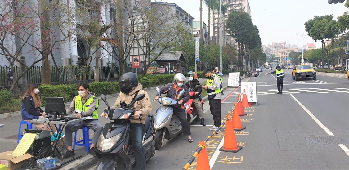 空維區機車攔檢示意圖