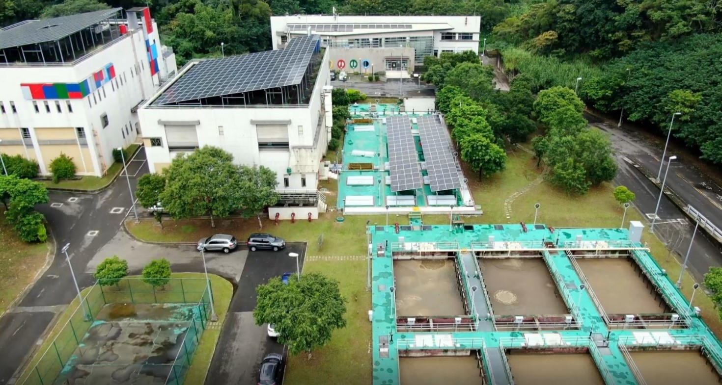 林口水資源回收中心設置太陽能板實踐低碳環保願景