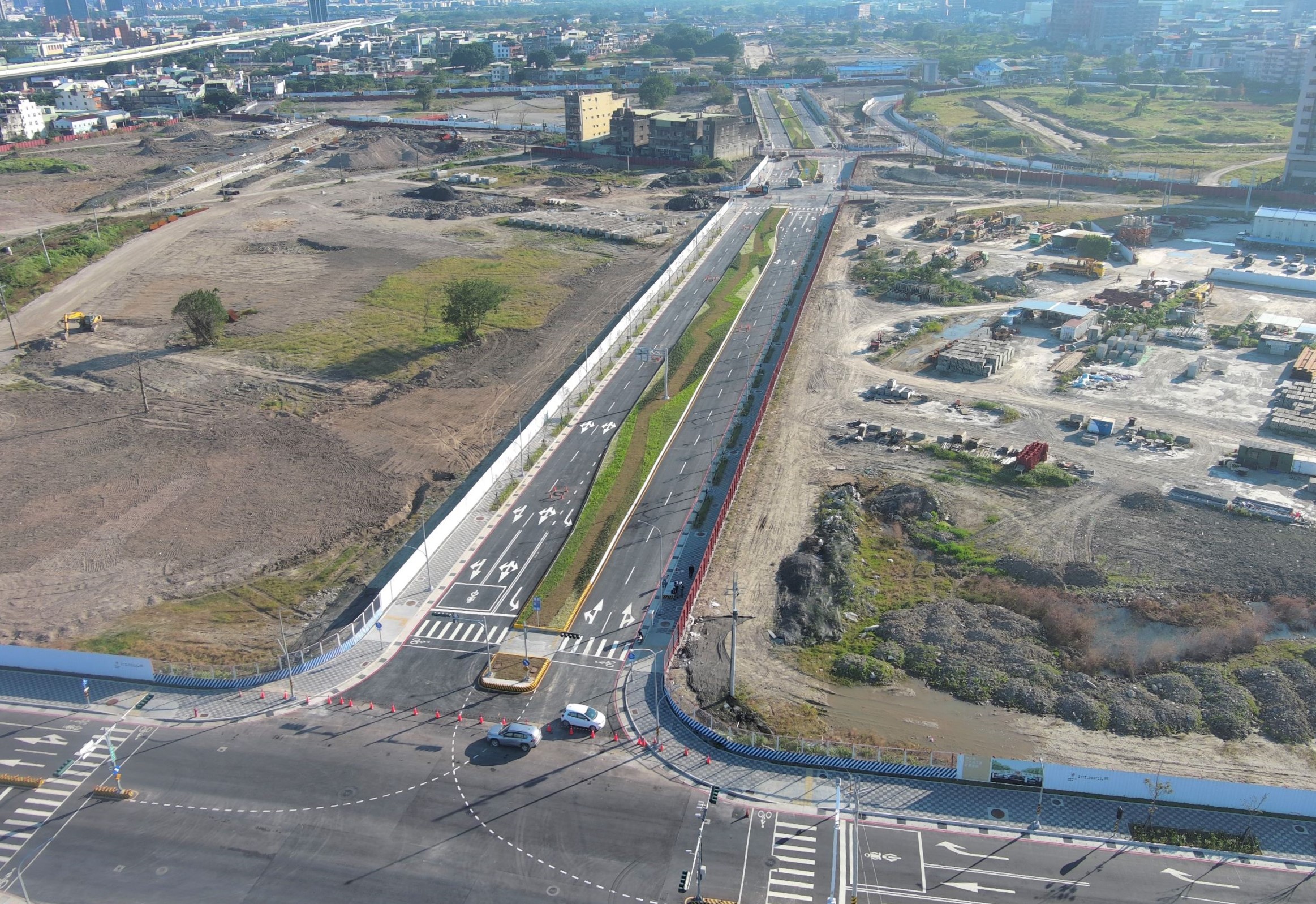莊泰路通車後預估可節省10分鐘通勤時間。新北市地政局提供