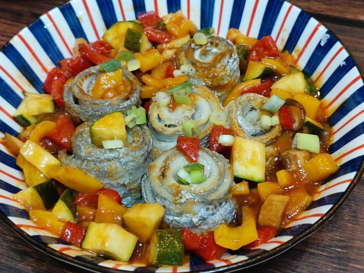 糖醋白帶魚卷
