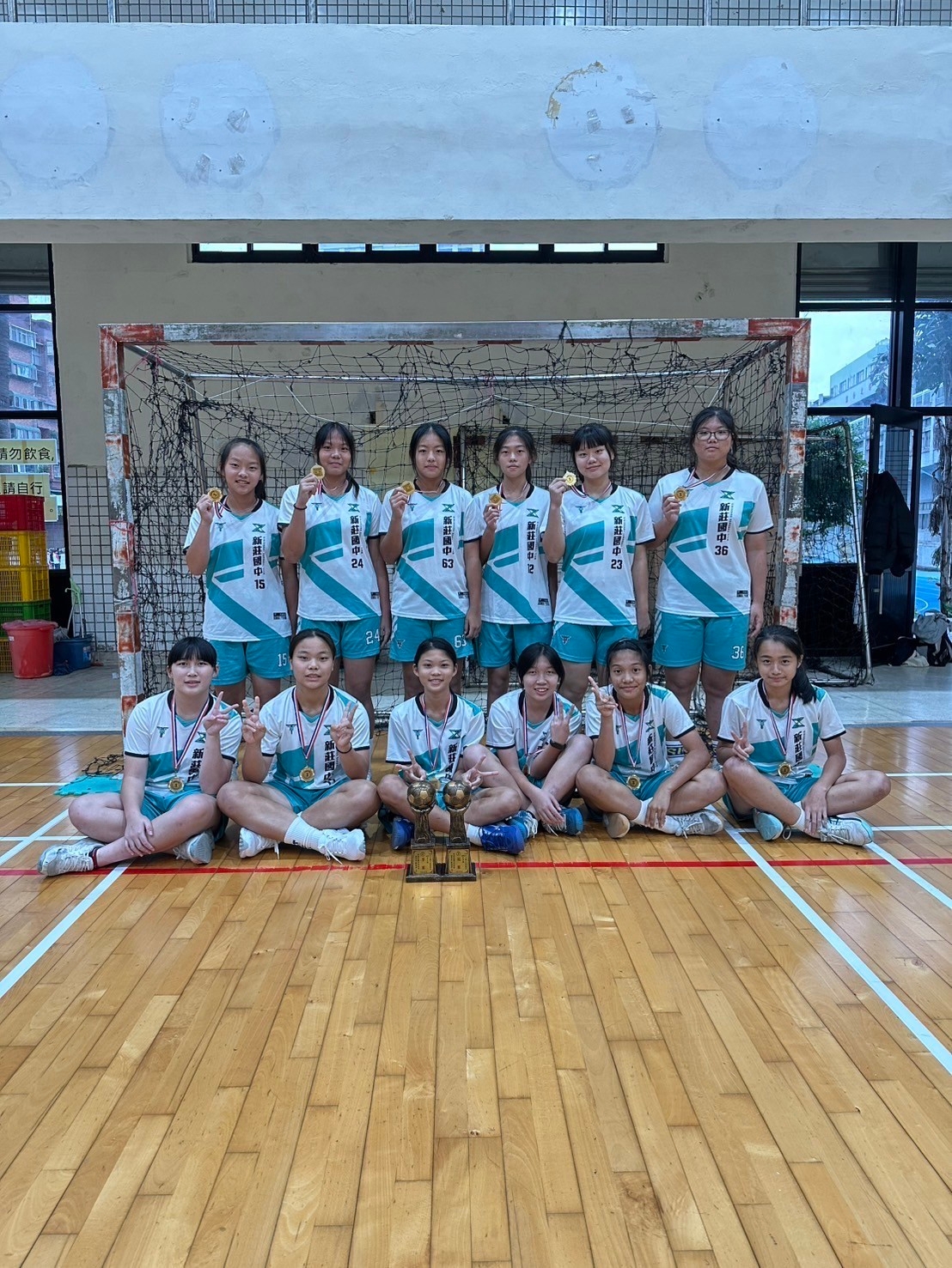 新莊國中女子手球隊勇奪113年全國手球錦標賽U16女子組冠軍(照片新莊國中提供)