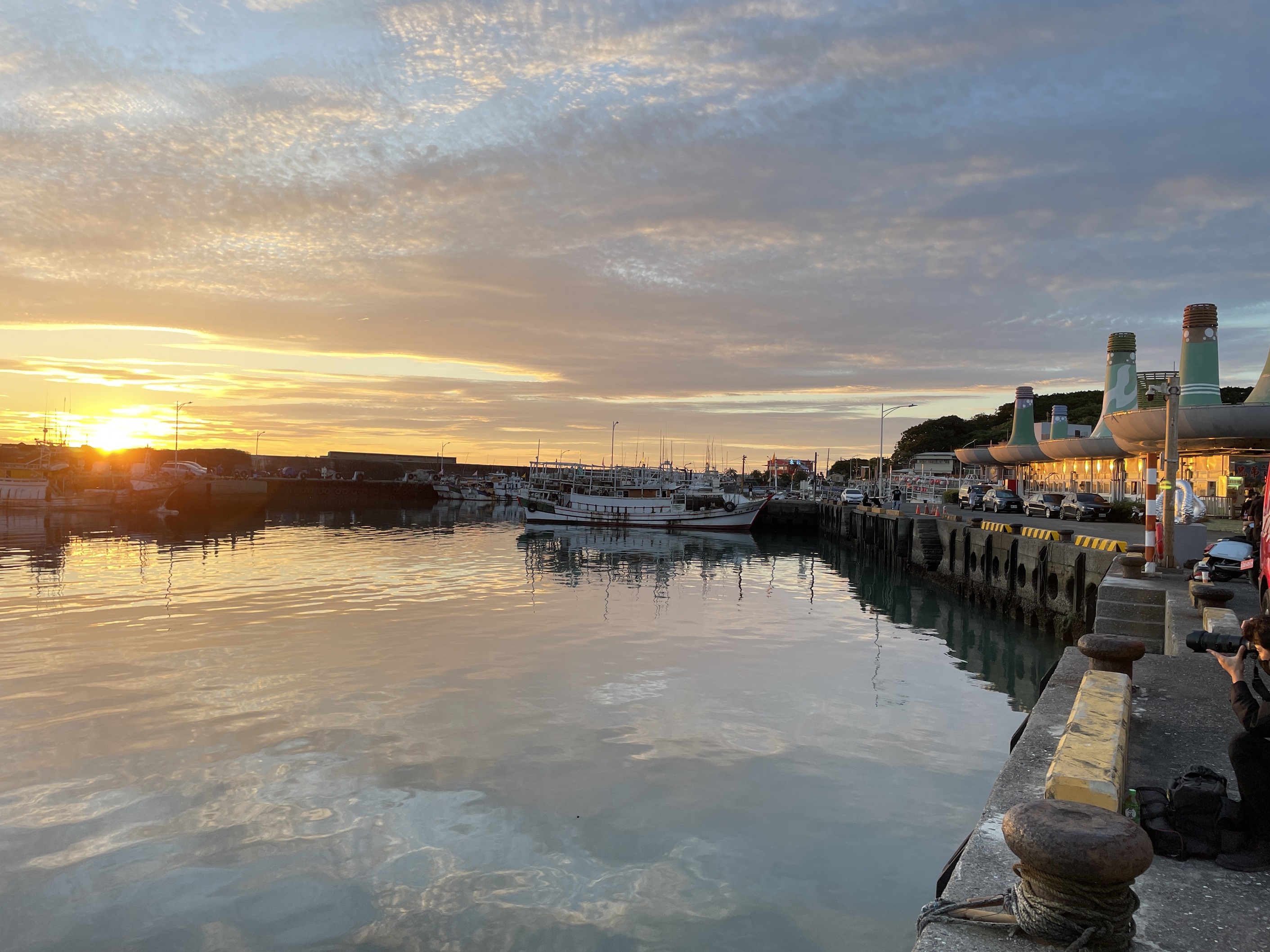 富基漁港夕陽