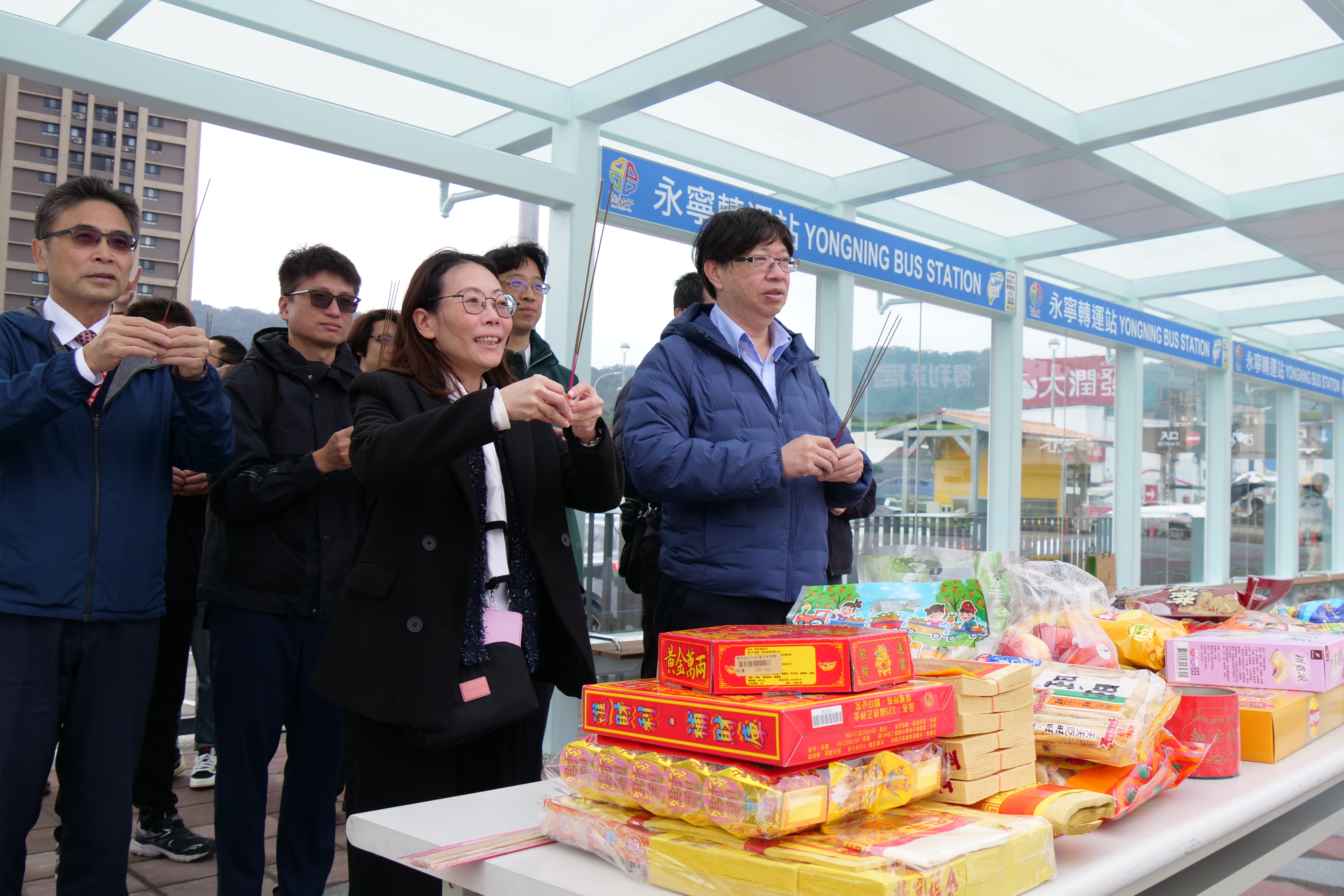 永寧轉運站今日上午舉行完工祈福儀式