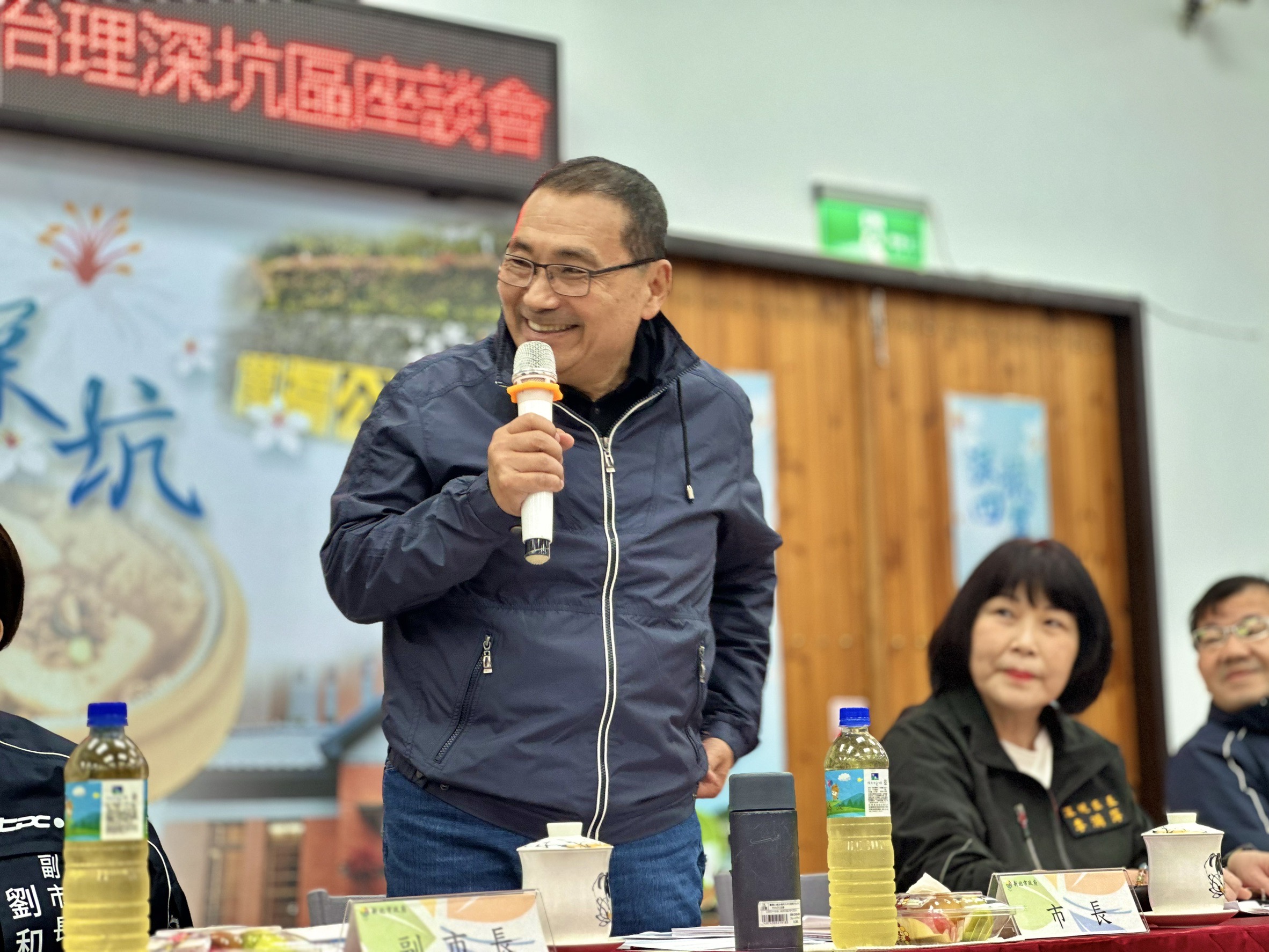 侯友宜致詞中談到，強化軌道與觀光建設 升級深坑發展