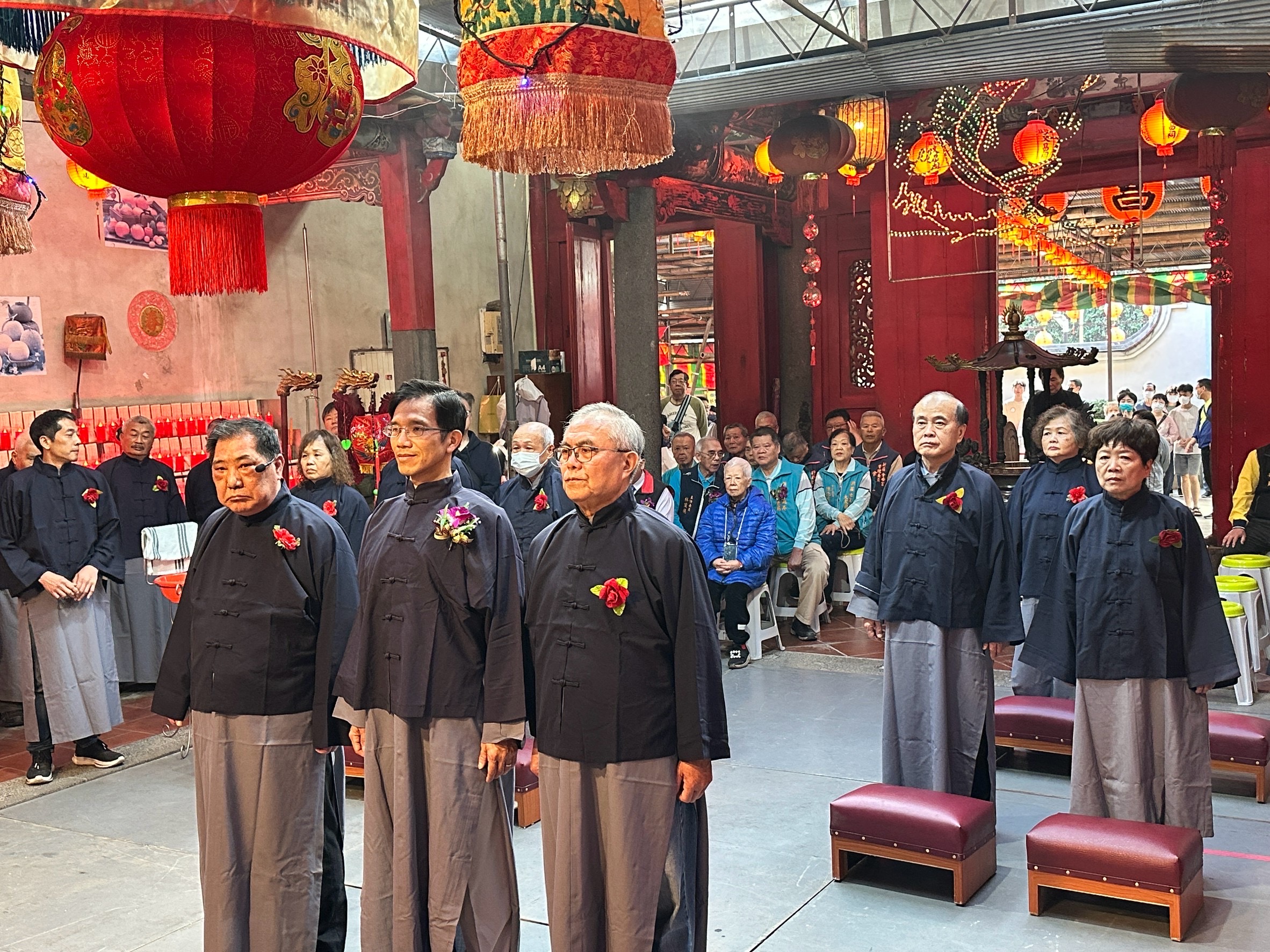  新莊文昌祠舉行三獻禮，由新莊區長朱思戎擔任主祭官