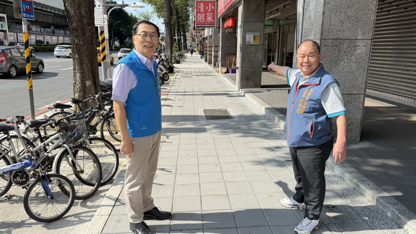 圖1.施作機車彎使人車區隔，落實人本環境