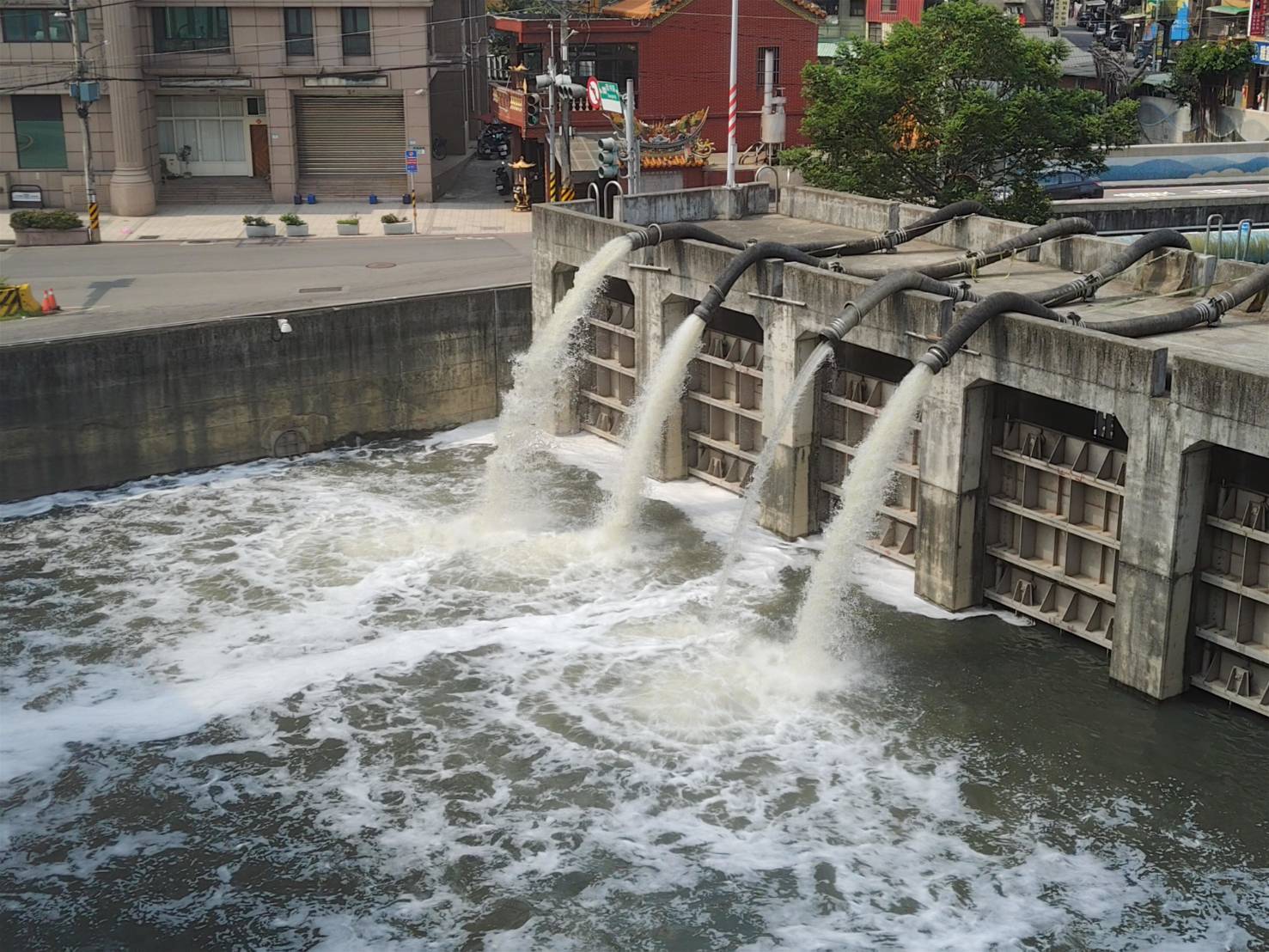 塔寮坑二號抽水站蓄水測試