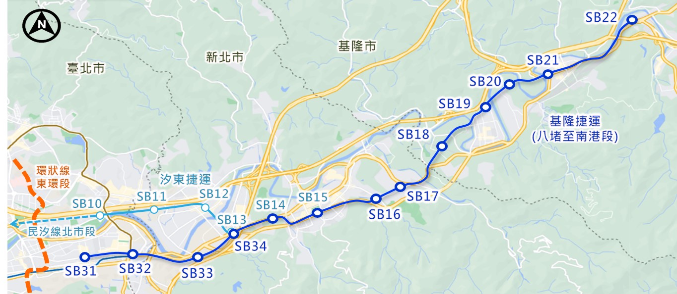 基隆捷運路線圖