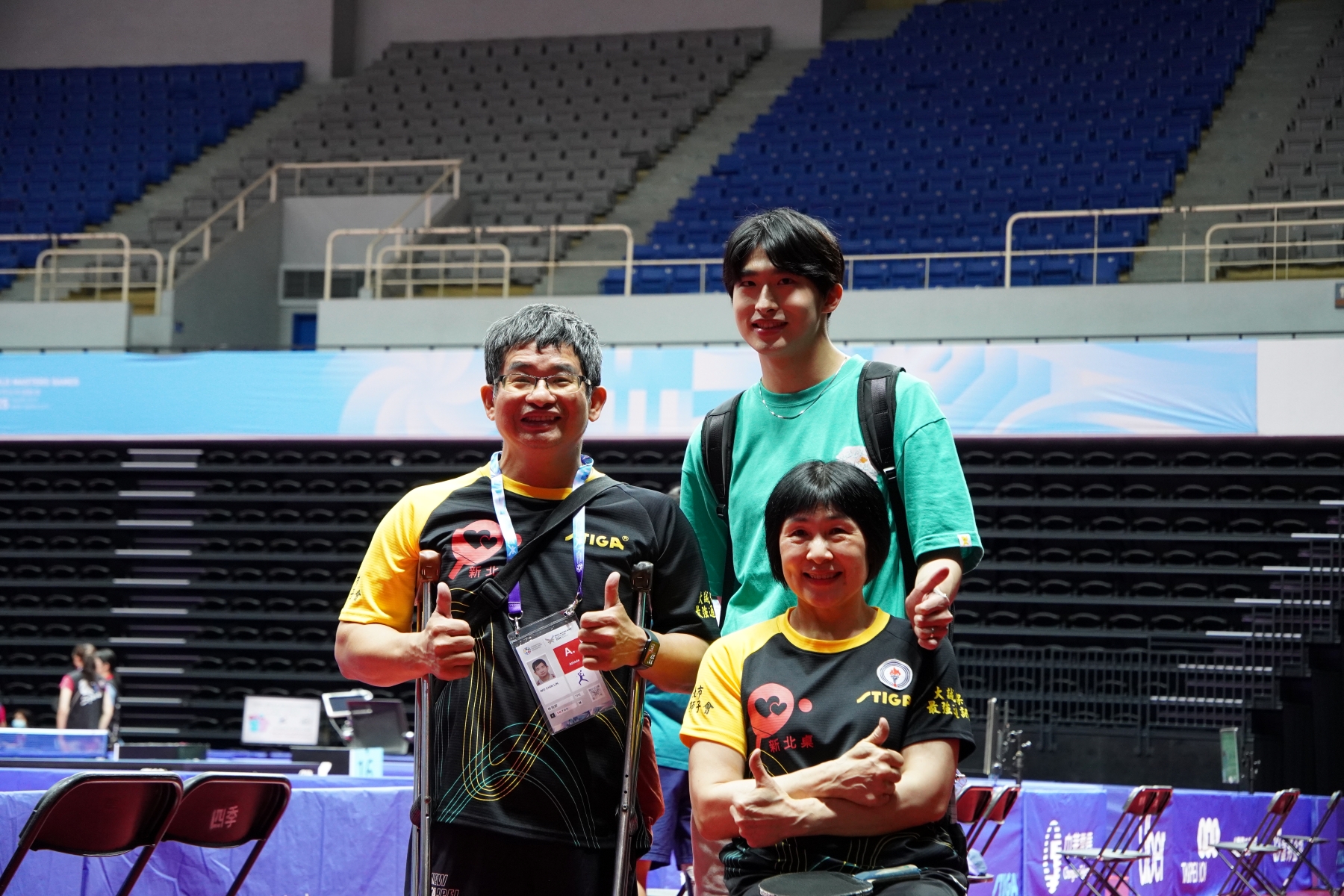 激勵盧碧春報名參加世壯運的兒子和老公都陪伴出賽