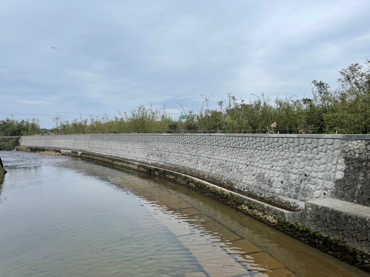水利局今年2月完成清水溪三界壇河段崩塌處護岸修建