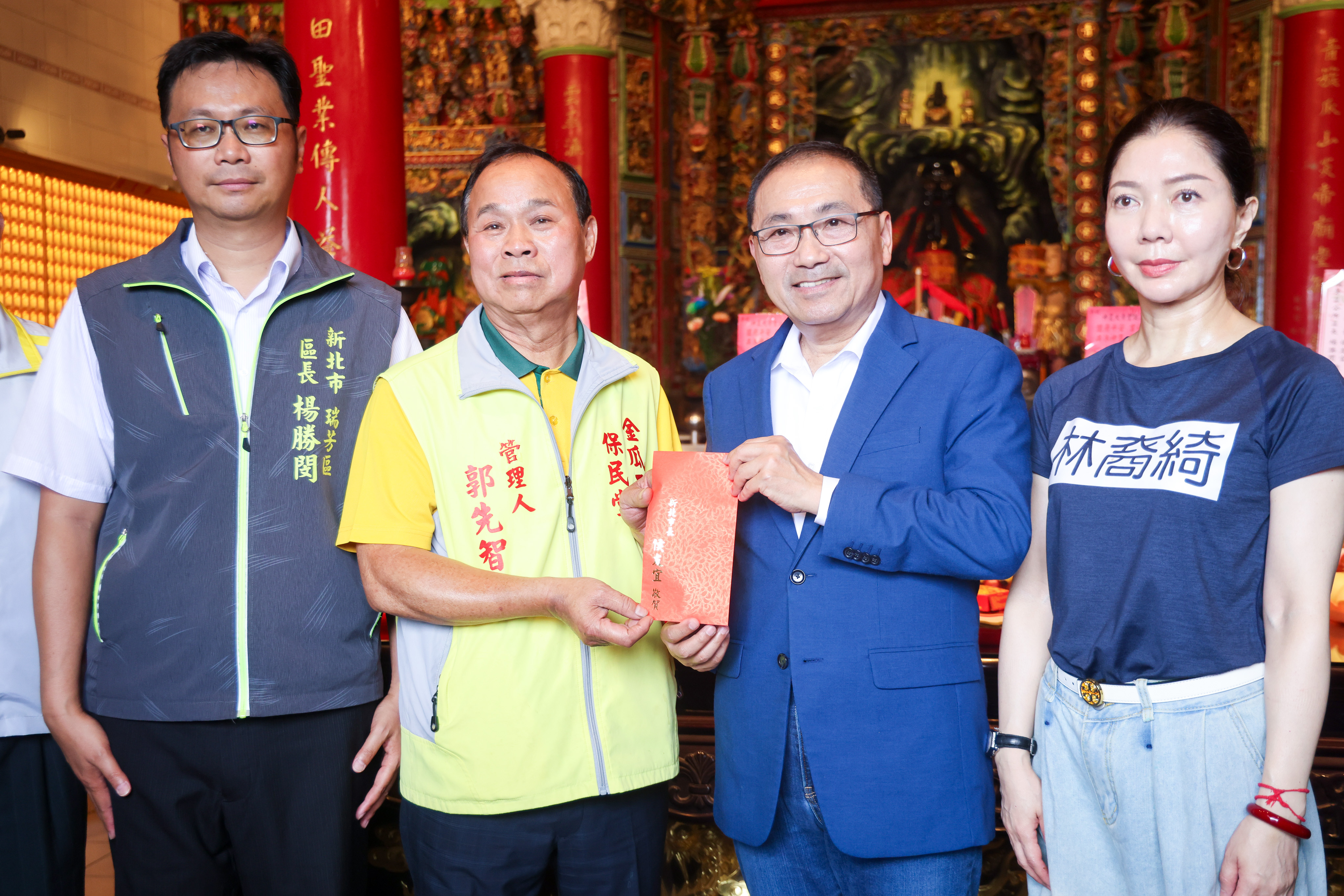 侯友宜感念保民堂照顧弱勢族群、保存瑞芳地方文化。