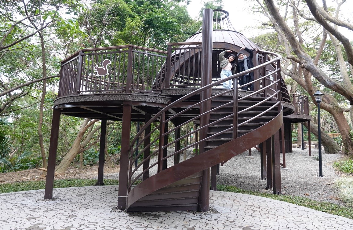 嘉穗公園打造吸睛的「鳥巢樹屋」，提升在地居民、運動與休閒紓壓的多重效果，是優質的大自然休息室，也成必拍景點