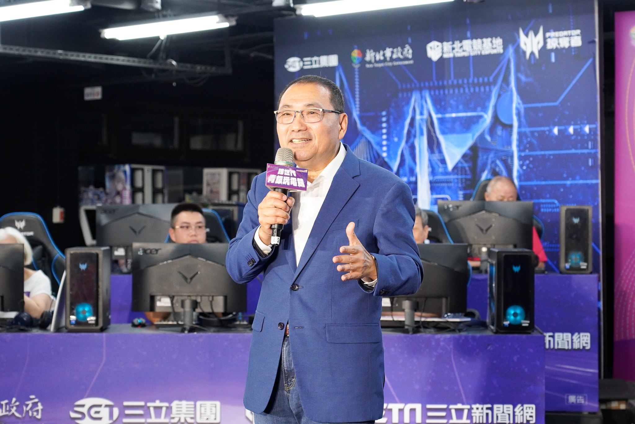 侯友宜表示，希望長輩能享受電競帶來的快樂，透過電競更可紓壓、訓練反應力、拉近與年輕人的距離