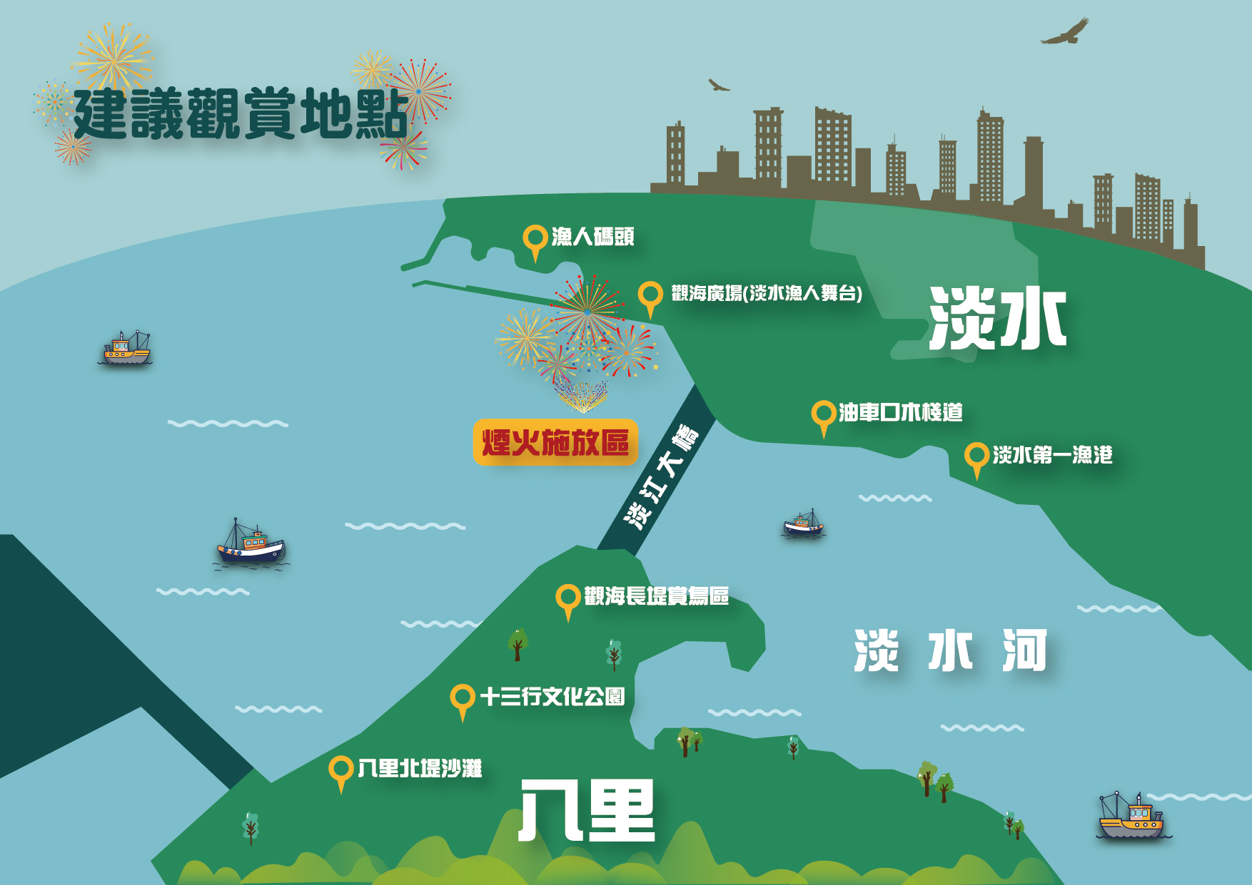 煙火秀建議觀賞點
