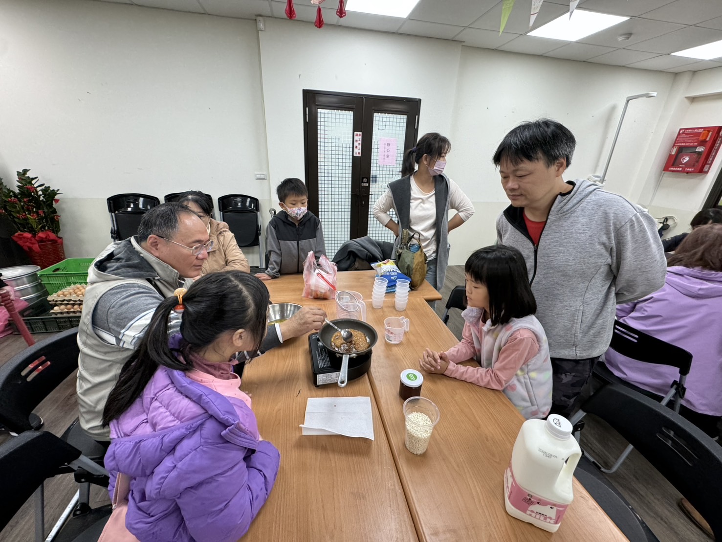 現場還有辦理米食與生態相關的手作活動