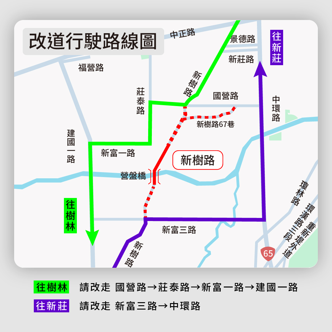 用路人可利用新闢道路往來新莊樹林。新北市地政局提供