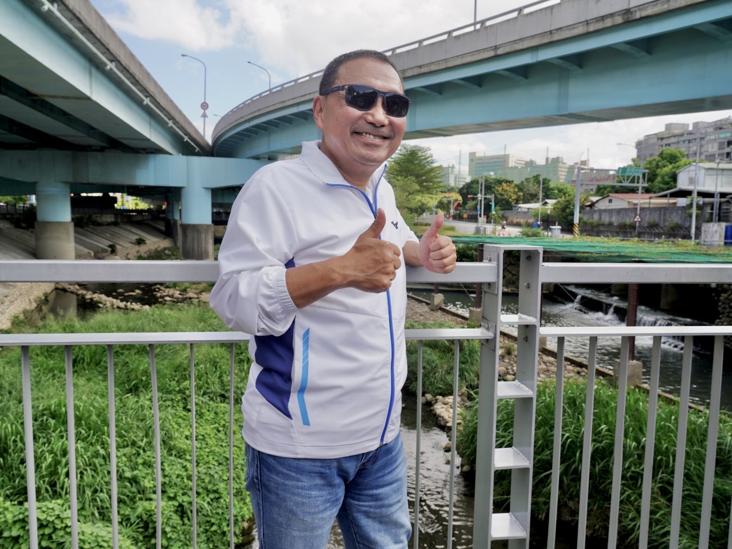 侯友宜市長至湳仔溝礫間視察河道生態