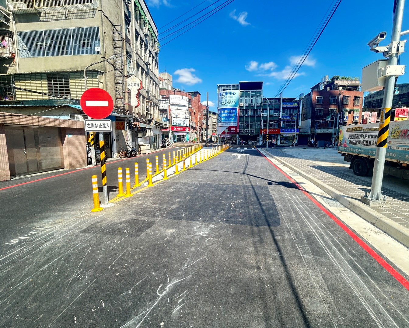 4.路段打通後規劃7米道路，車道雙向通行